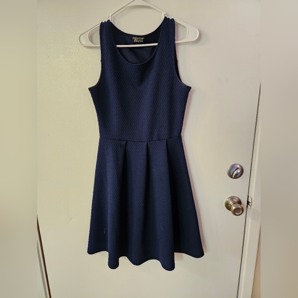 Papermoon Navy Textured Mini Dress